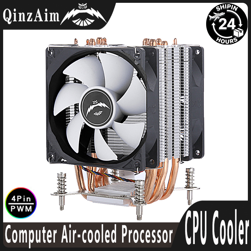 Air Cooler Cpu - QiuzAim Cpu Cooler 90mm Fan 4