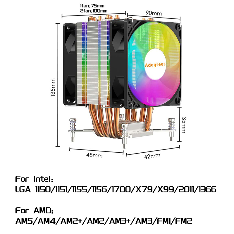 AM4 CPU Air Cooler 6 Heat Pipe - Air Cooler Cpu review and price
